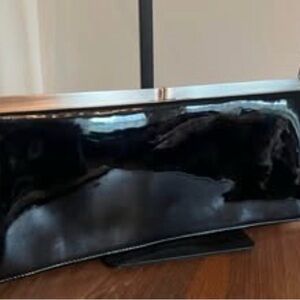 Stuart Weizman patent leather Elegant Black Clutch Bag